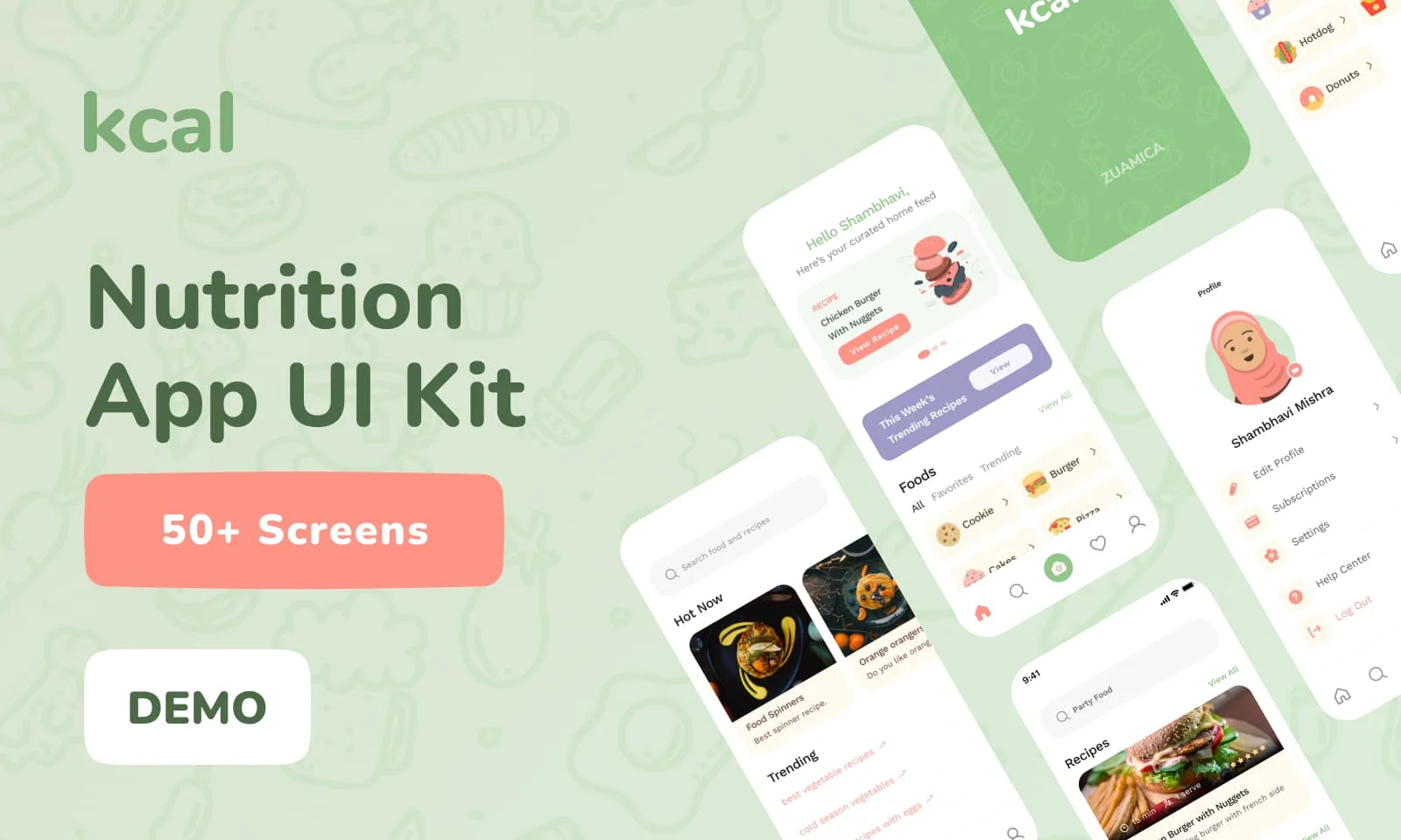 kCal – Nutrition App UI Kit
