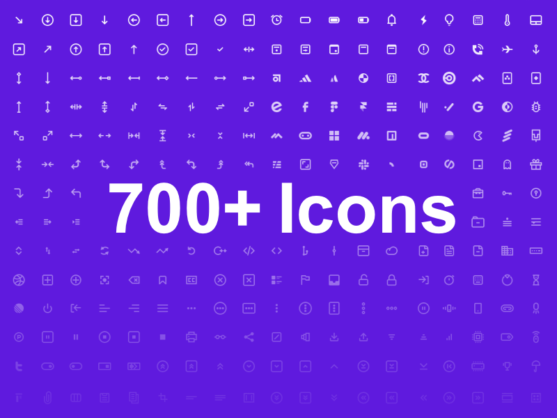 700 Icons Sketch Template