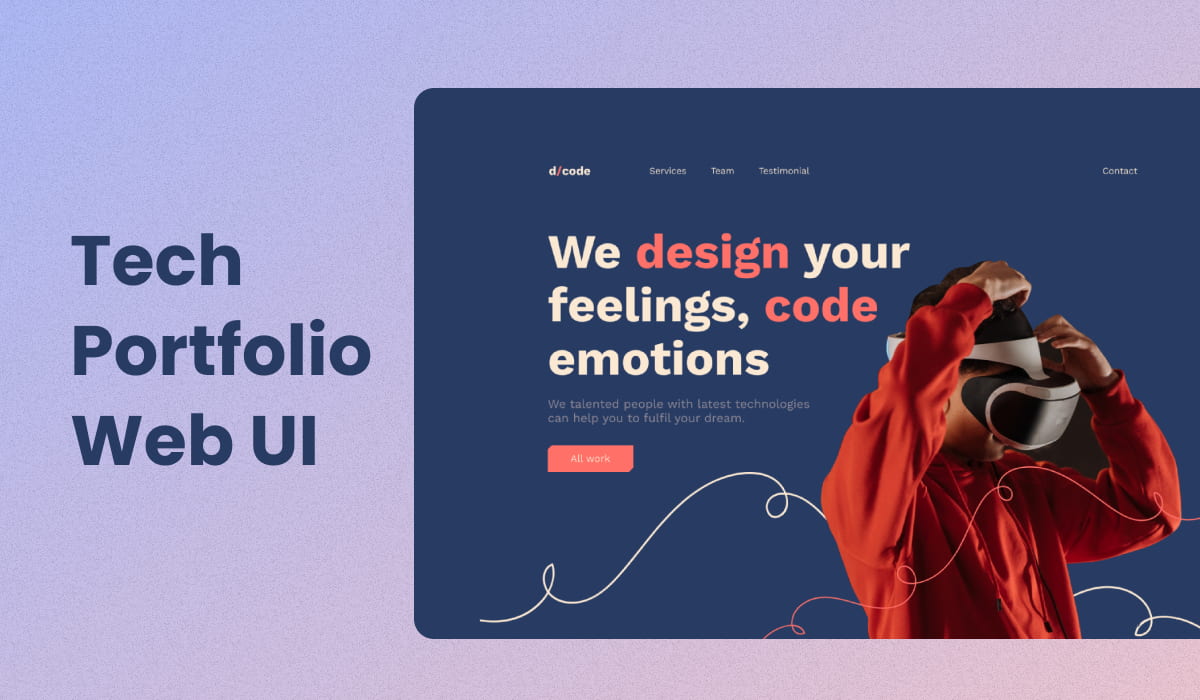 Tech portfolio web UI template