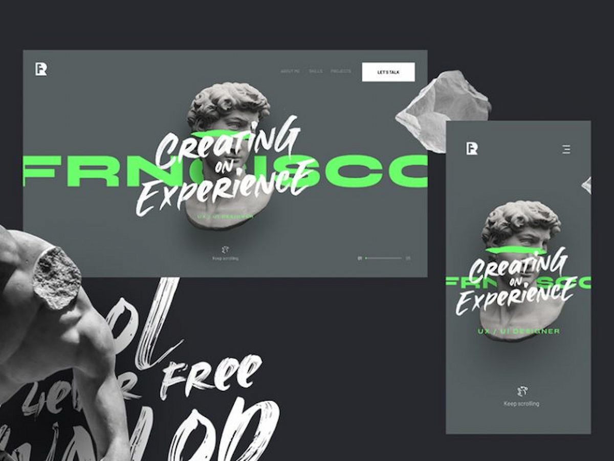 Interactive UI Portfolio XD Template