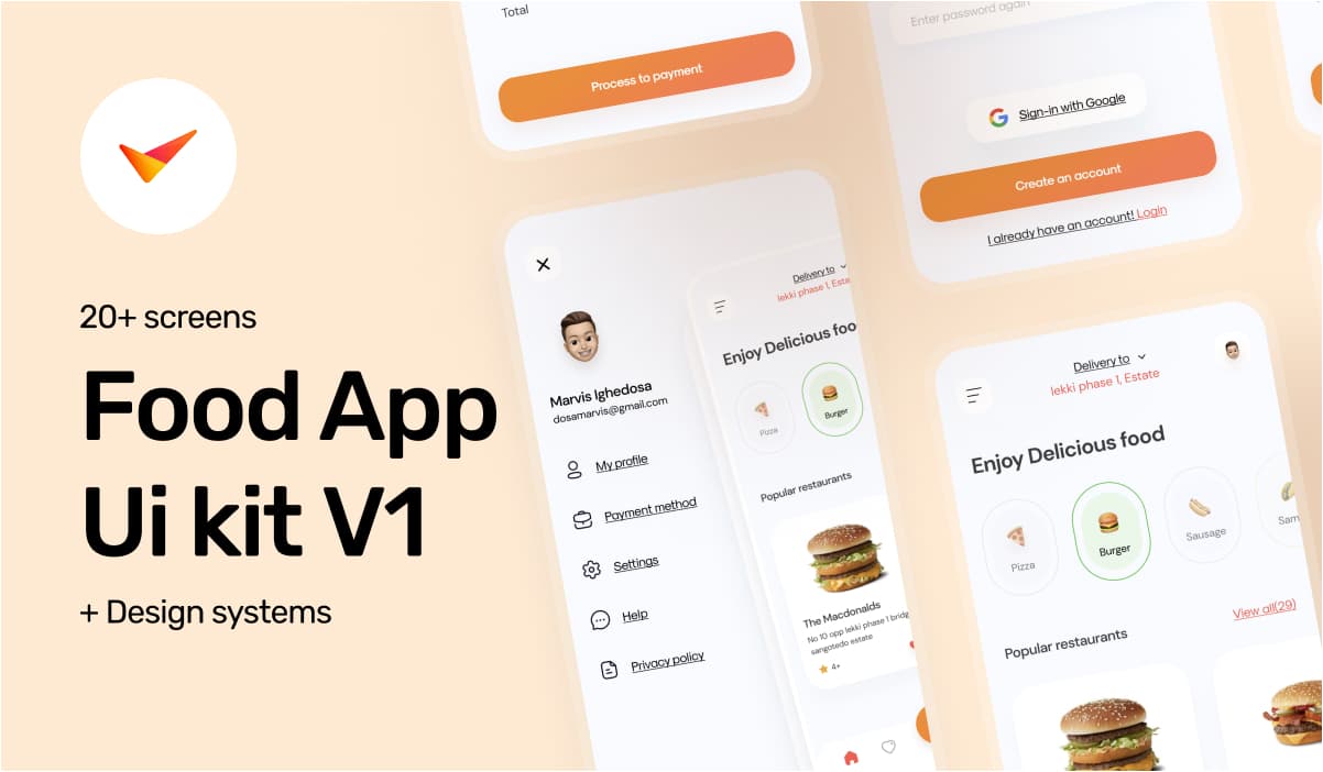 Food App UI Kit