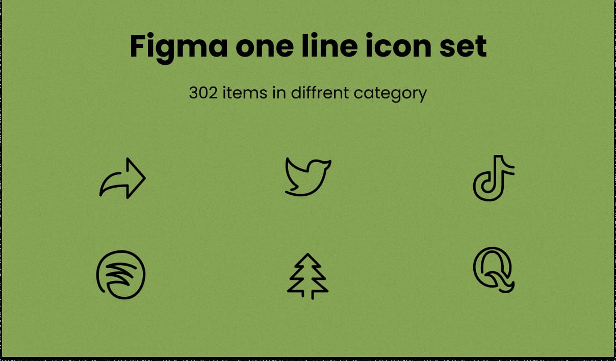 Free Figma one line icon set