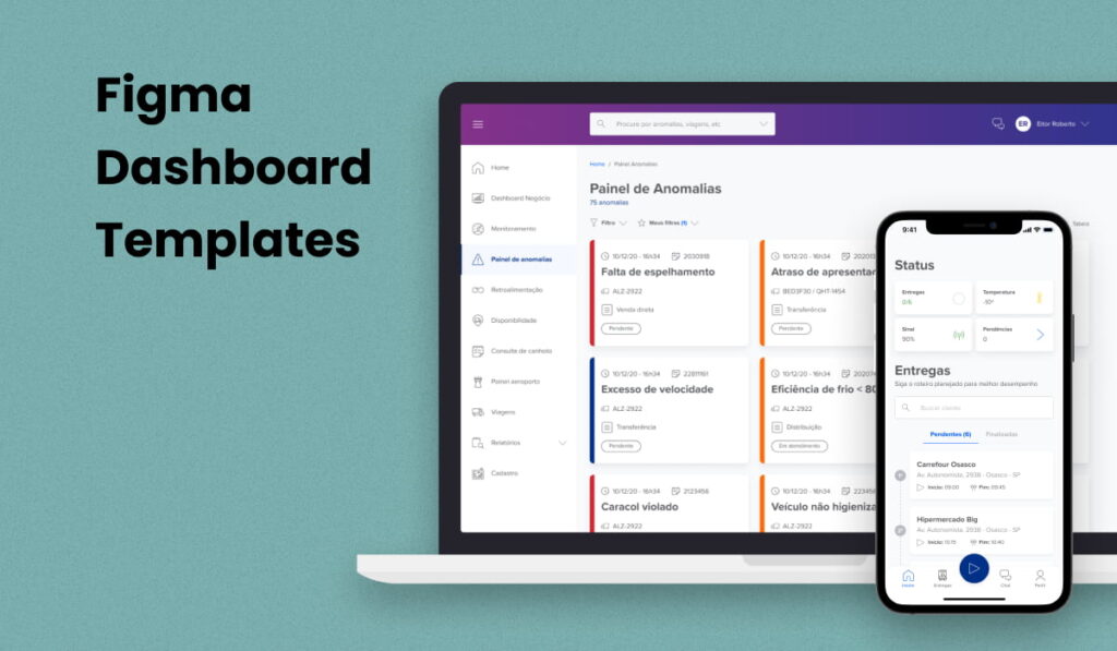 Shipping Dashboard Template For Figma - Free Figma, XD, Sketch UI ...