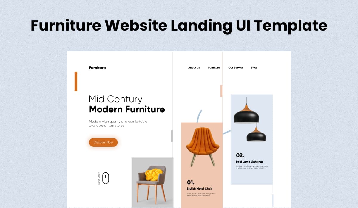 Figma Furniture Website Landing UI Template