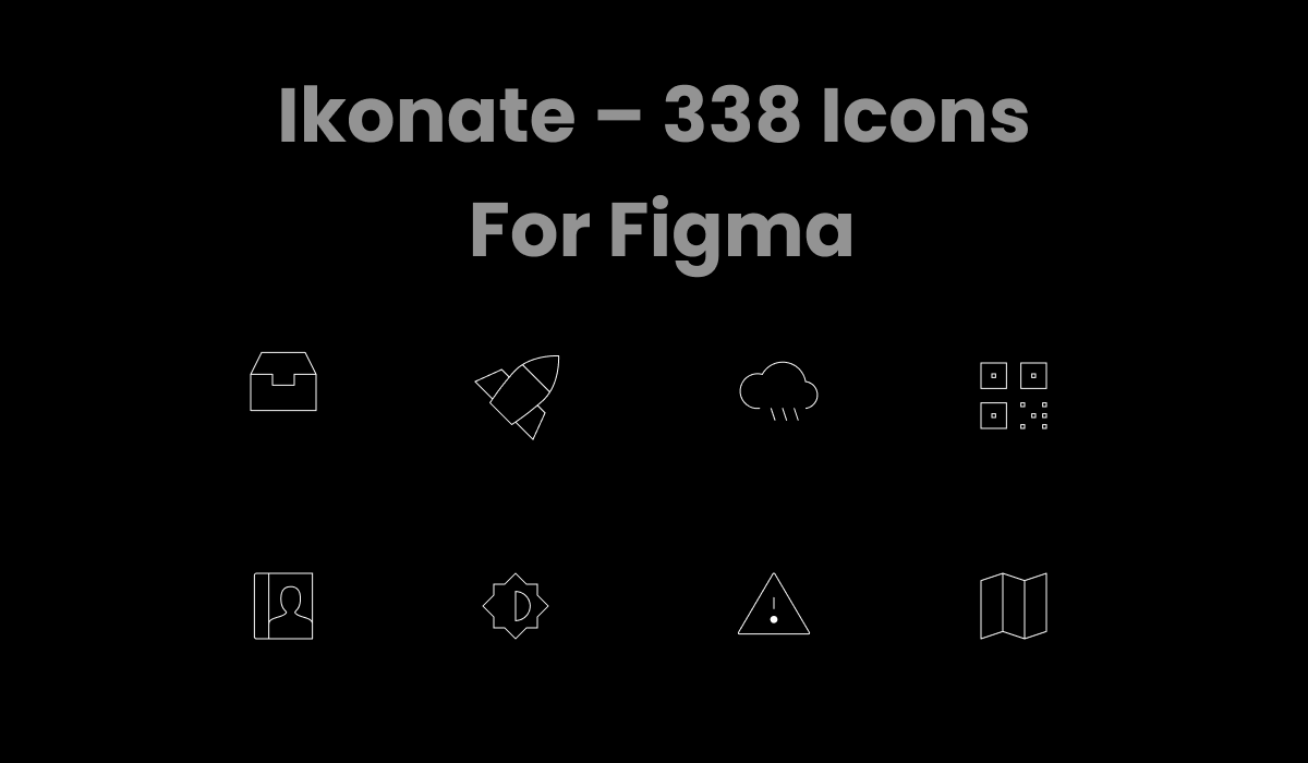 Ikonate – 338 icons For Figma