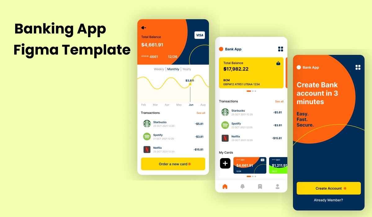 Colorful Banking App Template For Figma