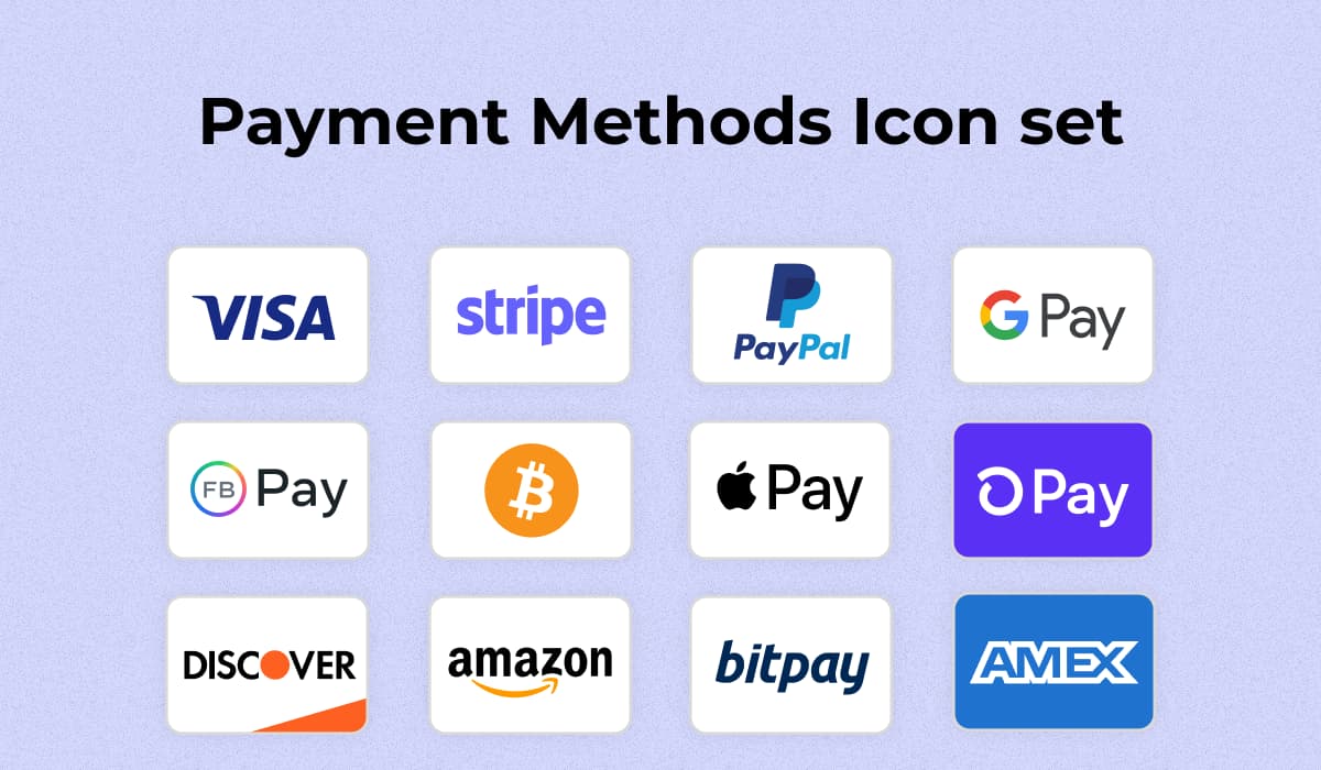 Payment Methods Icon set For Figma