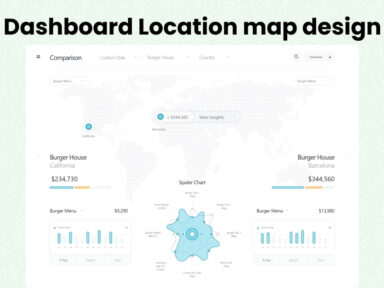 Sketch Location Map Comparison Dashboard Design - UI UX SOURCE