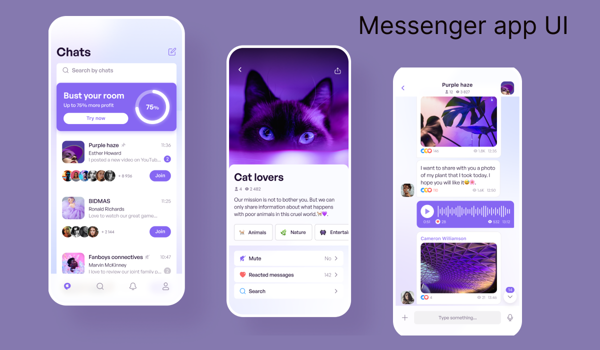 Messenger app UI
