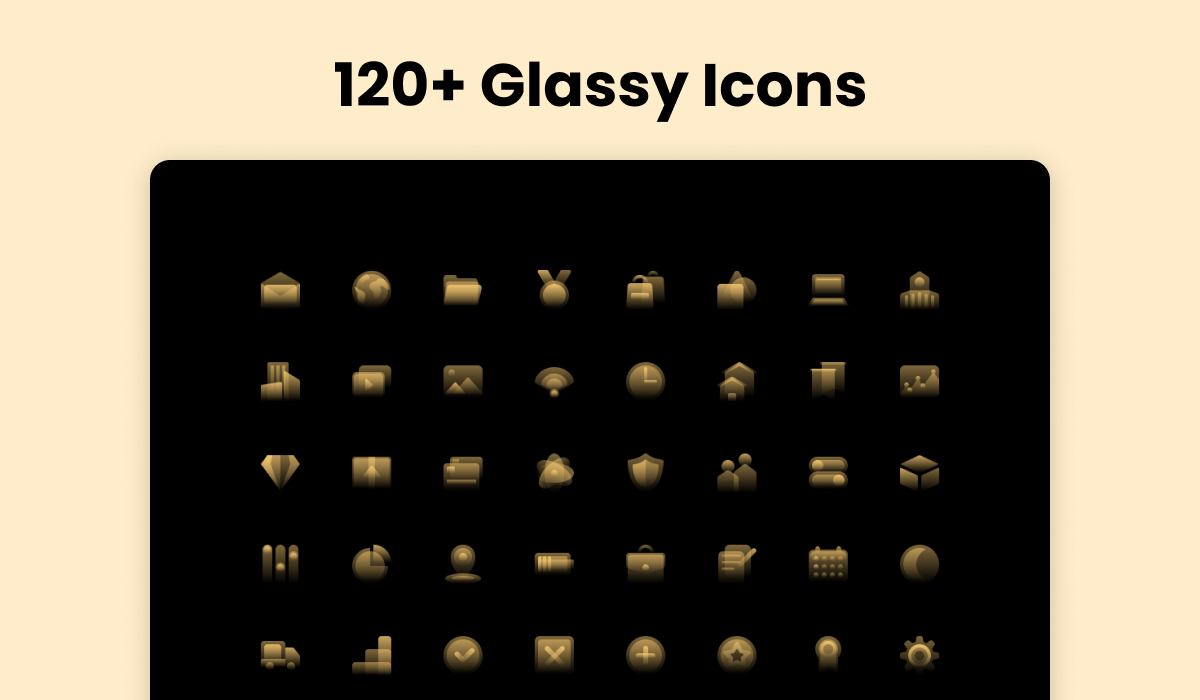 120+ Glossy Figma Icons