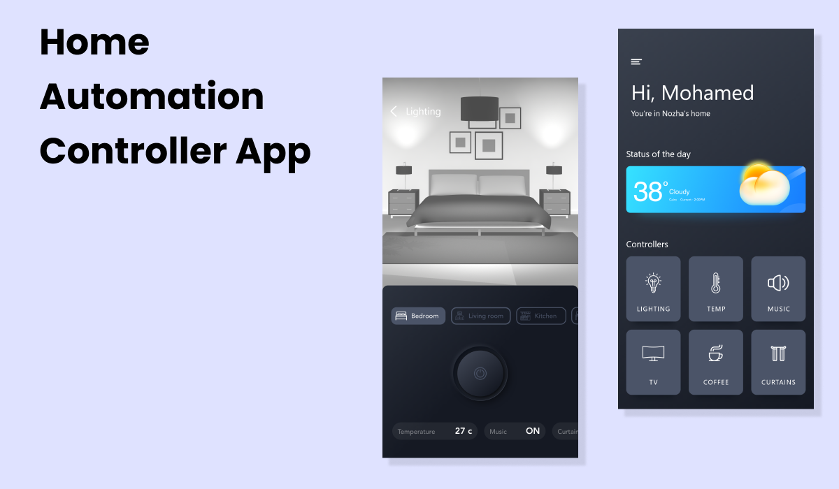 Home Automation Controller App UI For Sketch Template