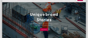 Construction hero section UI Design