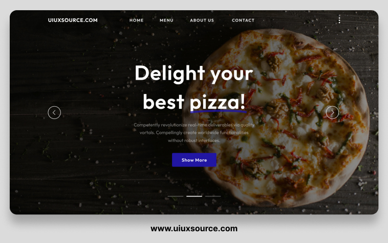 Online Pizza Hero Section UI Design Figma File