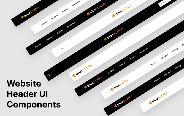 14+ Website Header UI Design Components Figma design