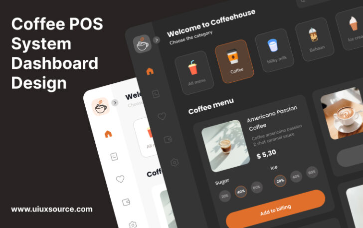 Coffee POS System Dashboard UI Design Figma File