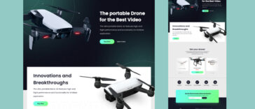 Drone Landing Page UI