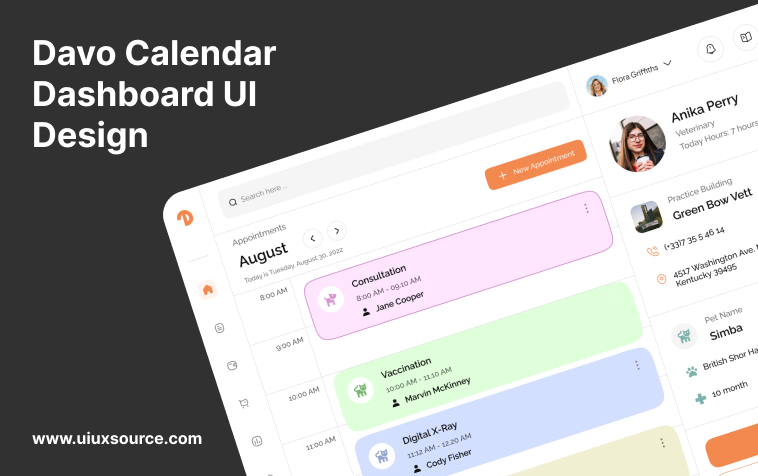 Davo Calendar Dashboard UI Design Figma File